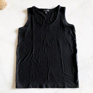 Eileen Fisher Black U-neck shell tank top / shirt (PP) Petite (XS)